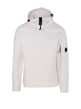 Load image into Gallery viewer, Cp Company Diagonal Raised Mixed Shell Hoodie In White
