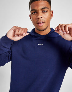 Hugo Boss Red Label Dapo Relaxed Fit Logo Hoodie in Navy/Purple