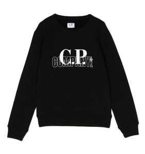 Cp Company Junior Sailor Logo Sweatshirt In Black 047