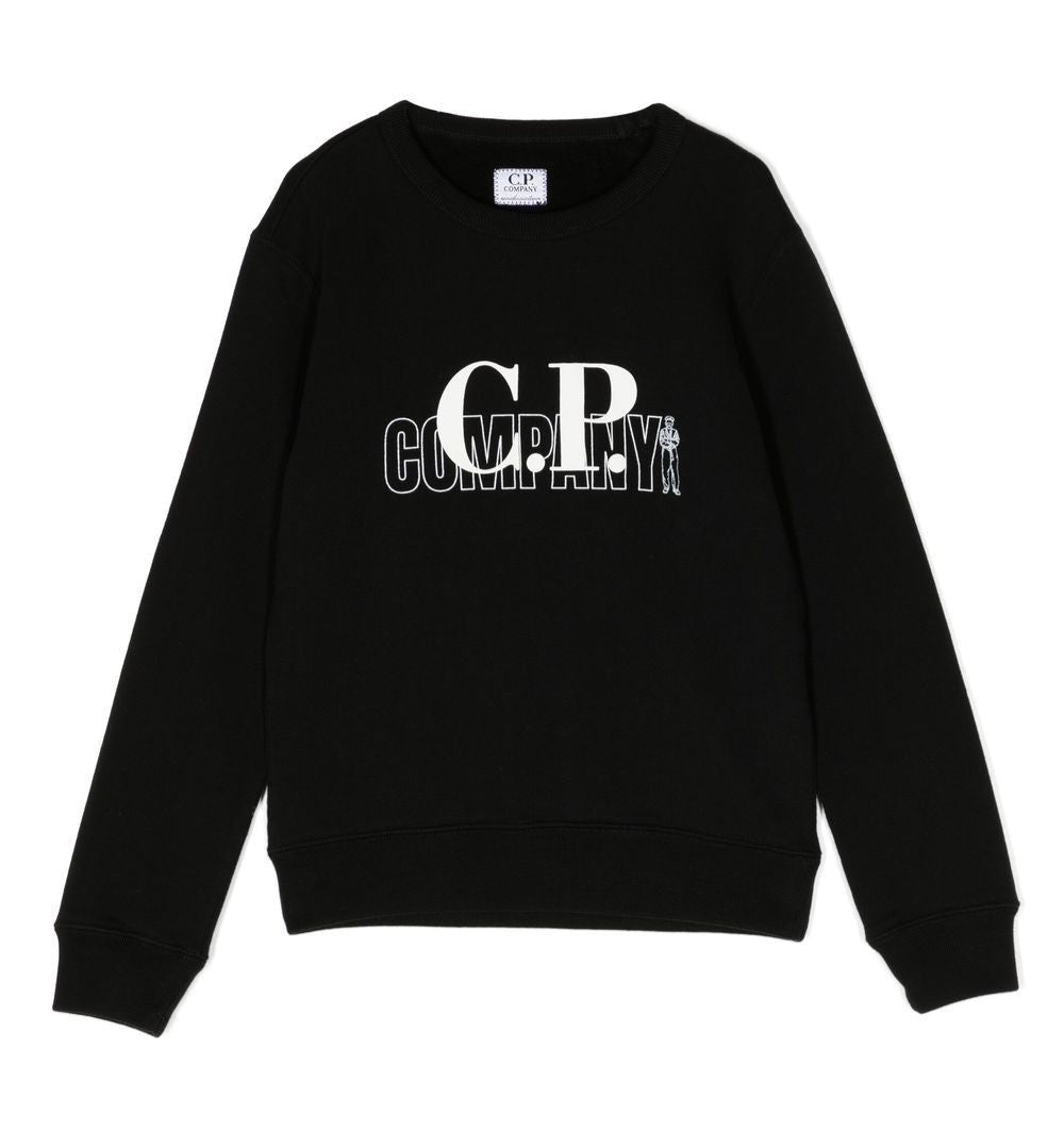Cp Company Junior Sailor Logo Sweatshirt In Black 047