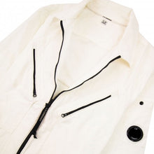 Load image into Gallery viewer, Cp Company Rip-Stop Zip Lens Shirt in White
