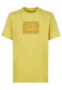 Cp Company Stamp Logo T-Shirt in Golden Palm