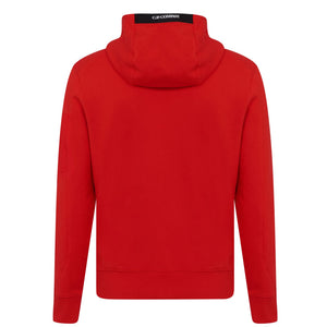 Cp Company Diagonal Raised Lens Overhead Hoodie in Fiery Red