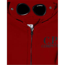 Load image into Gallery viewer, Cp Company Junior Goggle Full Zip Hoodie In Red
