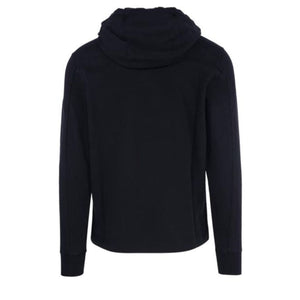 Cp Company Light Fleece Lens Overhead Hoodie In Black