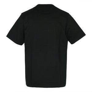Cp Company Mercerized Cotton Twisted Jersey Embroidered Logo T-Shirt In Black