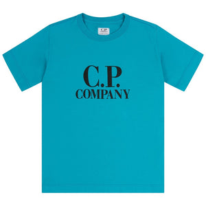 Cp Company Junior Goggle T-Shirt In Tile Blue