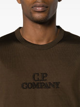 Load image into Gallery viewer, Cp Company Mercerized Cotton Twisted Jersey Embroidered Logo T-Shirt In Ivy Green
