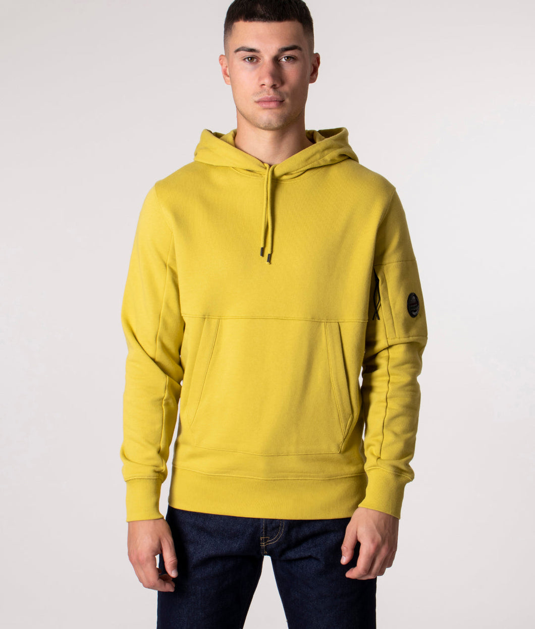 Cp Company Diagonal Raised Overhead Hoodie In Golden Nugget