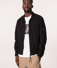 Load image into Gallery viewer, Cp Company Gabardine Full Zip Lens Shirt In Black

