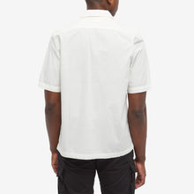 Load image into Gallery viewer, Cp Company Rip-Stop Embroidered Logo Short Sleeve Shirt in White
