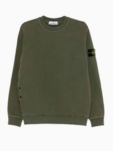 Load image into Gallery viewer, Stone Island Organic Cotton Diagonal Old Effect Sweatshirt In Khaki

