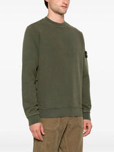 Load image into Gallery viewer, Stone Island Organic Cotton Diagonal Old Effect Sweatshirt In Khaki

