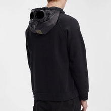 Load image into Gallery viewer, Cp Company Mixed Overhead Hoodie Black
