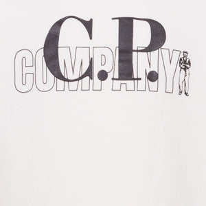Cp Company Junior Sailor Logo Sweatshirt In White 047