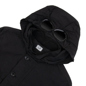 Cp Company Flatt Nylon Goggle Overshirt Black