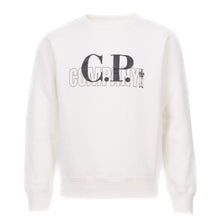 Load image into Gallery viewer, Cp Company Junior Sailor Logo Sweatshirt In White 047
