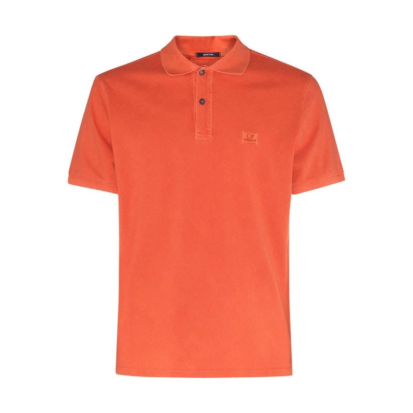 Cp Company Regular Fit Polo Shirt 140A in Harvest Pumpkin