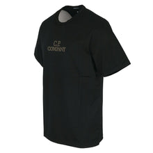 Load image into Gallery viewer, Cp Company Mercerized Cotton Twisted Jersey Embroidered Logo T-Shirt In Black
