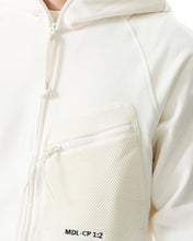 Load image into Gallery viewer, Cp Company Diagonal Raised Metropolis Hooded Full Zip in White
