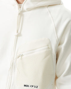 Cp Company Diagonal Raised Metropolis Hooded Full Zip in White