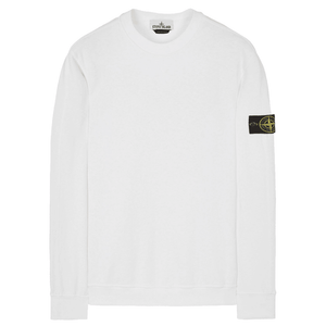 Stone Island Old Treatment Crewneck Sweatshirt in White