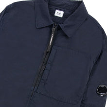 Load image into Gallery viewer, Cp Company Chrome-R Zip Lens Overshirt in Navy
