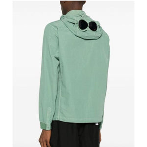 Cp Company Flatt Nylon Goggle Overshirt in Green Bay