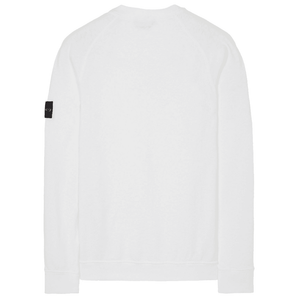 Stone Island Old Treatment Crewneck Sweatshirt in White