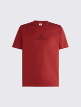 Load image into Gallery viewer, Cp Company Mercerized Cotton Twisted Jersey Embroidered Logo T-Shirt In Red
