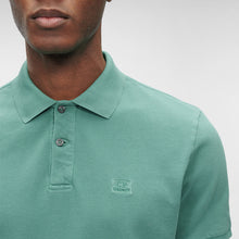 Load image into Gallery viewer, Cp Company Regular Fit Short Sleeve Polo 140A In Frosty Green

