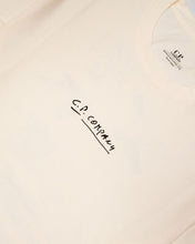 Load image into Gallery viewer, CP Company Jersey 24/1 Sketch Graphic T-Shirt in Cream
