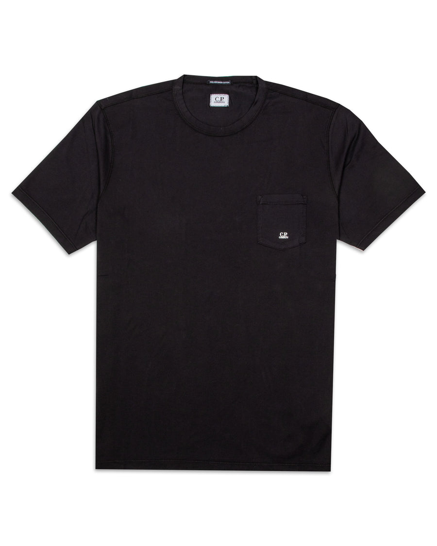 CP Company Jersey 70/2 Mercerized Pocket T-Shirt in Black