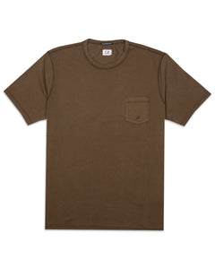 CP Company Jersey 70/2 Mercerized Pocket T-Shirt in Khaki