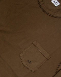 CP Company Jersey 70/2 Mercerized Pocket T-Shirt in Khaki