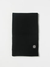 Load image into Gallery viewer, Stone Island Junior Patch Logo Wool Scarf In Black
