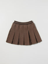 Load image into Gallery viewer, Fendi Junior Girls FF Motif Virgin Wool Skirt In Brown
