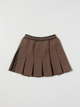 Load image into Gallery viewer, Fendi Junior Girls FF Motif Virgin Wool Skirt In Brown
