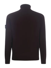 Load image into Gallery viewer, Stone Island Roll Neck Knit Sweatshirt in Burgundy
