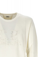 Load image into Gallery viewer, Cp Company Light Fleece Embroidered Big Logo Sweatshirt in White
