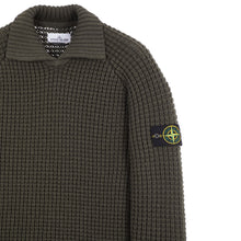 Load image into Gallery viewer, Stone Island Heavy Knit Sweatshirt in Olive
