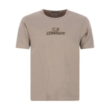 Load image into Gallery viewer, Cp Company Mercerized Cotton Twisted Jersey Embroidered Logo T-Shirt In Silver Sage
