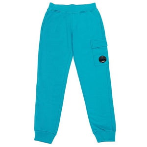 Cp Company Junior Lens Jogging Bottoms in Tile Blue