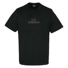 Load image into Gallery viewer, Cp Company Mercerized Cotton Twisted Jersey Embroidered Logo T-Shirt In Black

