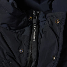 Load image into Gallery viewer, Cp Company Nycra-R Goggle Down Jacket in Navy
