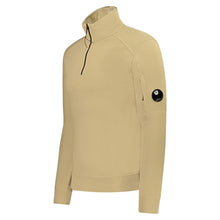 Load image into Gallery viewer, Cp Company Light Fleece Quarter Zip Lens Sweatshirt in Mojade Desert
