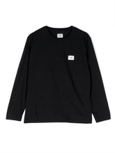 Load image into Gallery viewer, Cp Company Junior Small Stamp Logo Long Sleeve T-Shirt in Black
