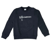 Load image into Gallery viewer, Cp Company Junior Sailor Double Logo Sweatshirt in Black 048
