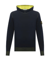 Load image into Gallery viewer, Stone Island Reversible Hooded Knit In Navy

