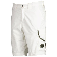 Load image into Gallery viewer, Cp Company 50 Fili Plated Lens Cargo Shorts White
